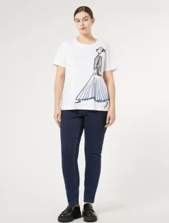 T-Shirt aus bedrucktem Jersey