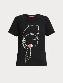 T-Shirt aus bedrucktem Jersey