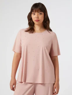 T-Shirt aus Jersey mit Stickerei