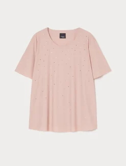 T-Shirt aus Jersey mit Stickerei