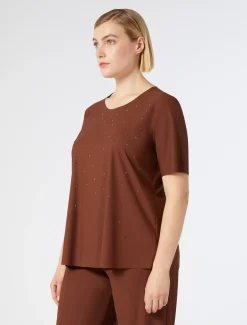 T-Shirt aus Jersey mit Stickerei