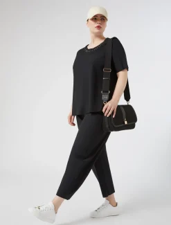 T-Shirt aus Jersey mit Stickerei