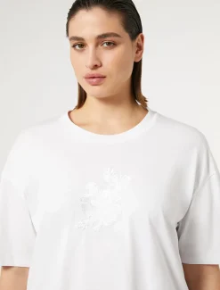 T-Shirt aus Jersey mit Stickerei