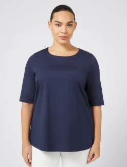 T-Shirt aus Jersey und Popeline