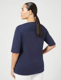 T-Shirt aus Jersey und Popeline