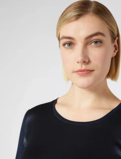 T-Shirt aus Jersey und Satin