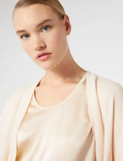 T-Shirt aus Jersey und Satin