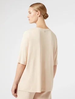 T-Shirt aus Jersey und Satin