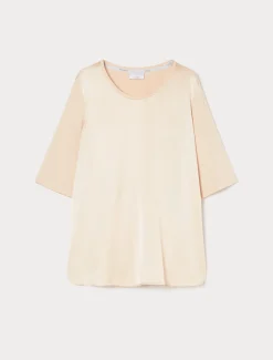 T-Shirt aus Jersey und Satin