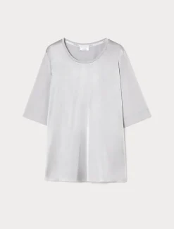 T-Shirt aus Jersey und Satin