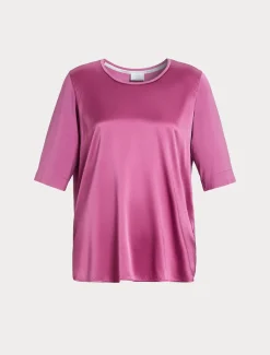 T-Shirt aus Jersey und Seide