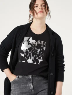 T-Shirt aus Stretch-Baumwolljersey