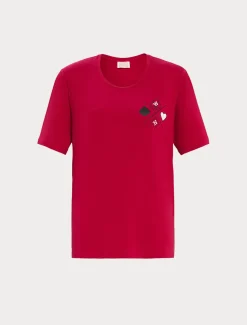 T-Shirt aus Stretch-Viskose-Jersey