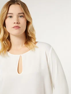 T-Shirt aus Viskosejersey und Satin