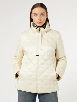 Wattierte Jacke aus schimmerndem Canvas