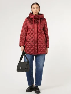 Wattierte Jacke aus schimmerndem Canvas