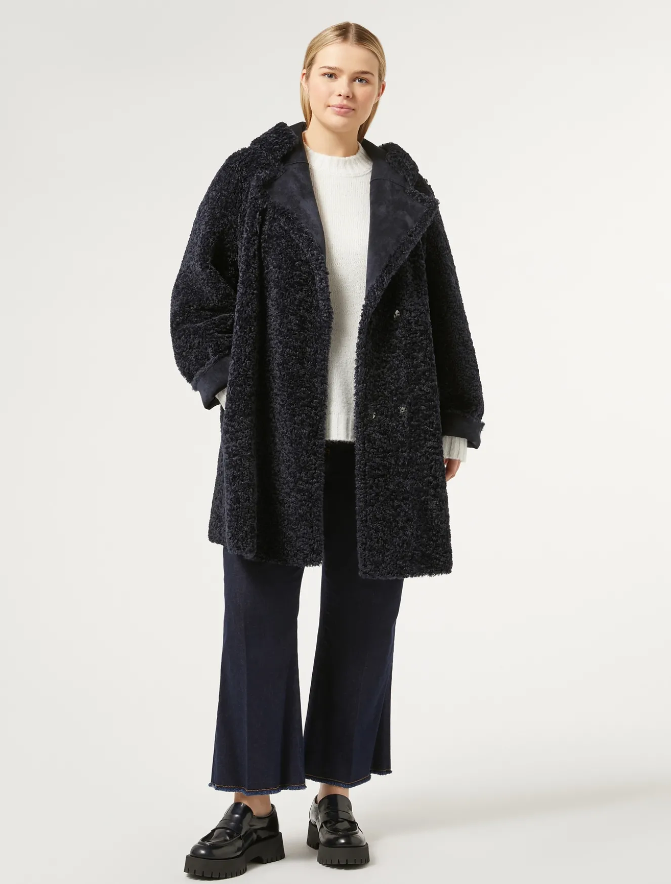 Wendbare Jacke in Lammfell-Optik