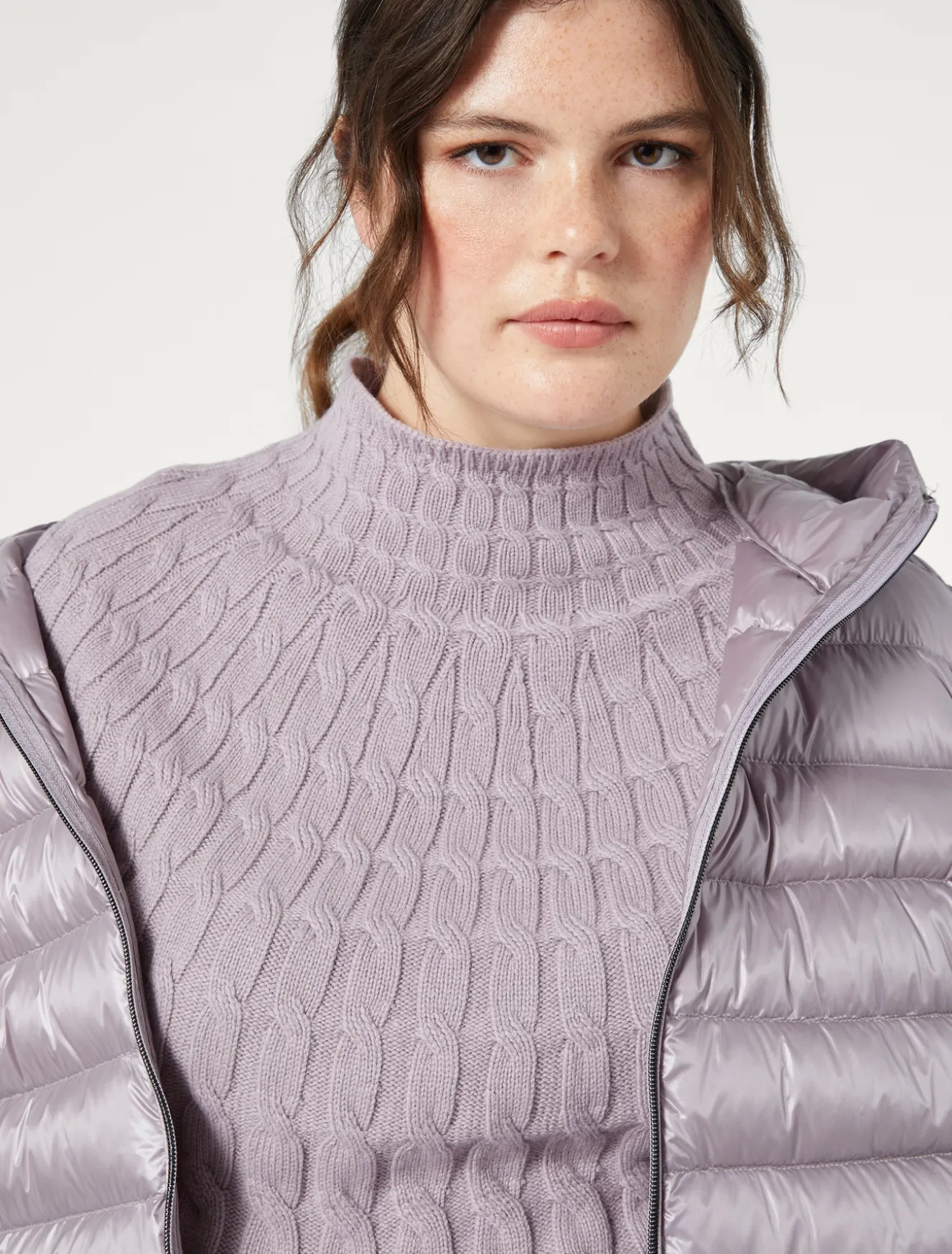 Zopfstrickpullover aus Kaschmir-Mischung